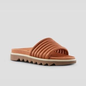 COUGAR Naomi Leather Water-Repellent Sandal, Cognac